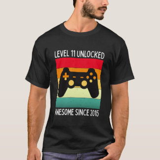 level 11 unlocked awesome since 2015 T-Shirt