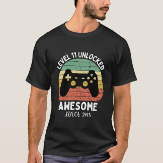 level 11 unlocked awesome since 2015 T-Shirt