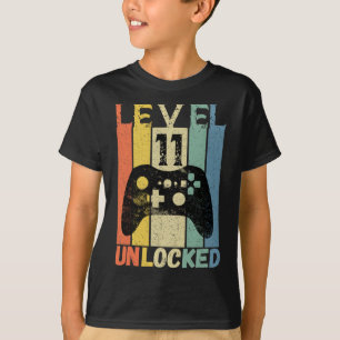 Level 11 Unlocked Birthday Shirt Gamer Shirt Boys