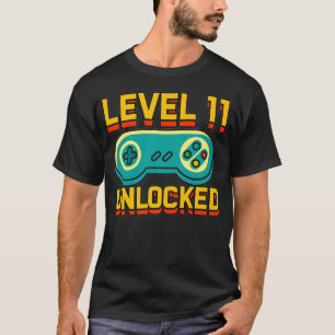 Level 11 Unlocked Funny 11th Birthday Video Game G T-Shirt
