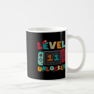 Level 11 Unlocked Gaming Birthday Boys 11th Birthd Coffee Mug