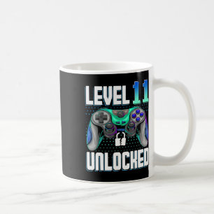 Level 11 Unlocked Video Game 11th Birthday Gamer G Coffee Mug