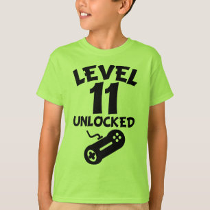 Level 11 Unlocked Video Games 11th Birthday T-Shir T-Shirt