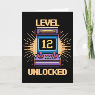 Level 12 Unlock Birthday Gamer 12 Year Old Video G Card