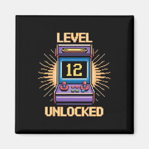 Level 12 Unlock Birthday Gamer 12 Year Old Video G Magnet