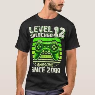 Level 12 Unlocked Awesome 2009 Video Game 12th Bir T-Shirt