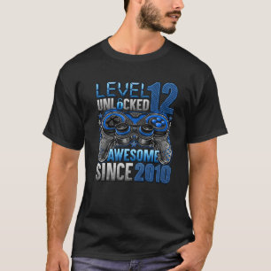 Level 12 Unlocked Awesome Since 2010 12Th Birthday T-Shirt