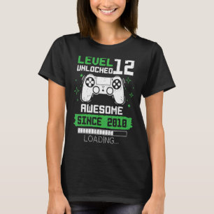Level 12 Unlocked Awesome Since 2010 Gamer 12th Bi T-Shirt
