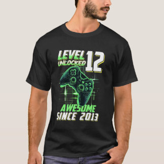 Level 12 Unlocked Awesome Since 2013 12th Birthday T-Shirt