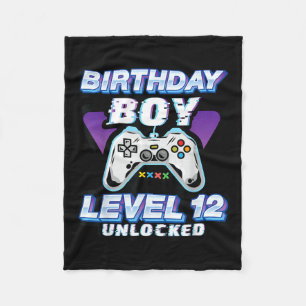 Level 12 Unlocked Awesome Video Games 12th Fleece Blanket