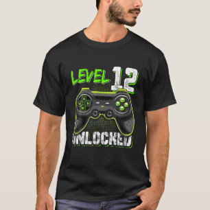 Level 12 Unlocked Birthday Kids 12Th Video Game Tw T-Shirt