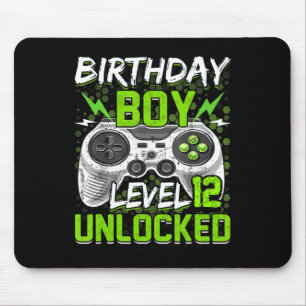 Level 12 unlocked Gamer 12th Birthday Gift Video G Mouse Pad