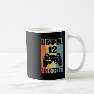 Level 12 Unlocked Shirt Funny Video Gamer 12th Bir Coffee Mug