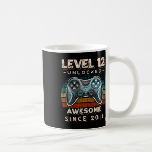 Level 12 Unlocked Video Game 12th Birthday 12 Yr O Coffee Mug