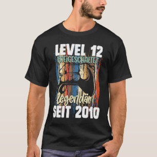 Level 12 Years Birthday Boy Gamer Since 2010 T-Shirt