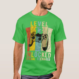 Level 13 Unlocked 13th Video Birthday Gift (1) T-Shirt