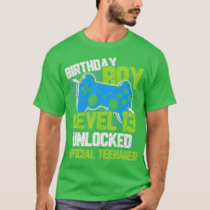 Level 13 Unlocked 13th Video Birthday Gift (8) T-Shirt