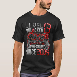 Level 13 Unlocked Awesome Since 2009 13Th Birthday T-Shirt