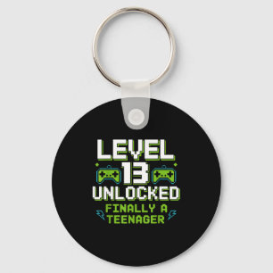 Level 13 unlocked finally a teenager 13th birthday keychain