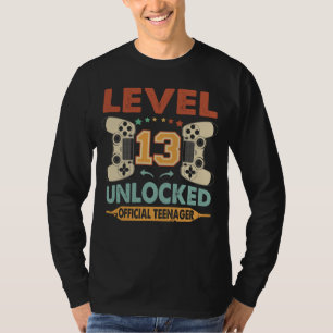 Level 13 Unlocked Official Teenager 13th Birthday T-Shirt