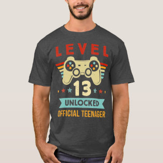 Level 13 Unlocked Official Teenager 13th Birthday  T-Shirt