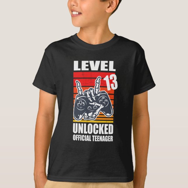 Level  13 Unlocked Official Teenager T-Shirt (Front)