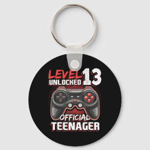 Level 13 Unlocked Official Teenager Video Game 13t Keychain