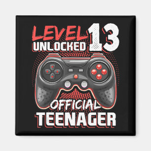 Level 13 Unlocked Official Teenager Video Game 13t Magnet