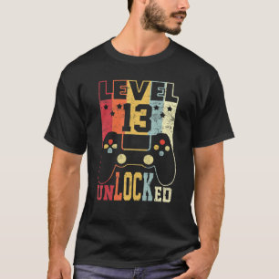 Level 13 Unlocked Shirt Funny Video Gamer 13th Bir