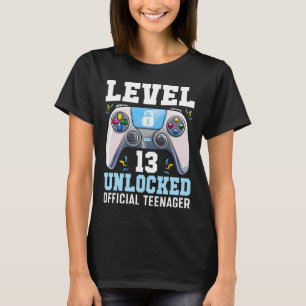 Level 13 Unlocked Video Game 13th Birthday Gamer B T-Shirt