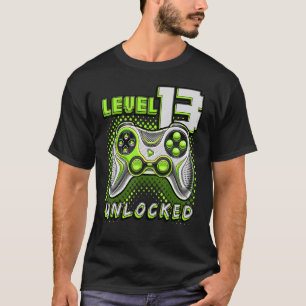 Level 13 Unlocked Video Game 13th Birthday Gamer B T-Shirt