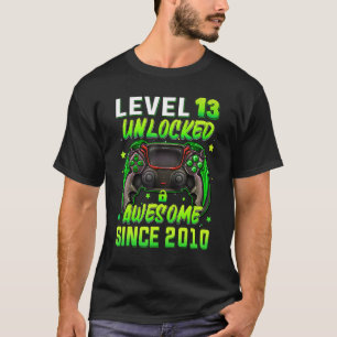 Level 13 Unlocked Video Game 13th Birthday Gamer B T-Shirt