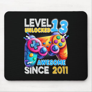 Level 13 Unlocked Video Game 13th Birthday Mouse Pad