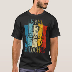 Level 13 Unlocked Video Gamer 13th Birthday T-Shirt
