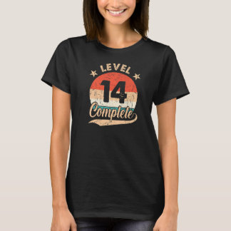 Level 14 Complete Retro 14th Wedding Aniversary Fo T-Shirt