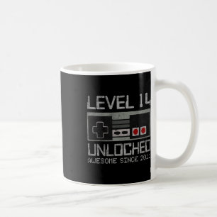 Level 14 Unlocked 14th Birthday 14 Year Old Video Coffee Mug