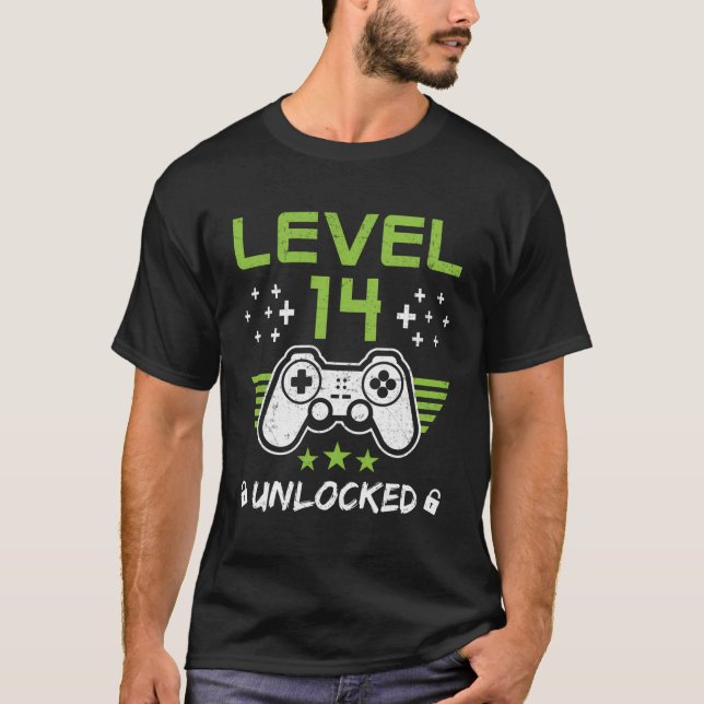 Level 14 Unlocked 14Th T-Shirt (Front)