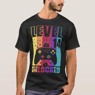 Level 14 Unlocked Birthday Level Up 14th Birthday T-Shirt