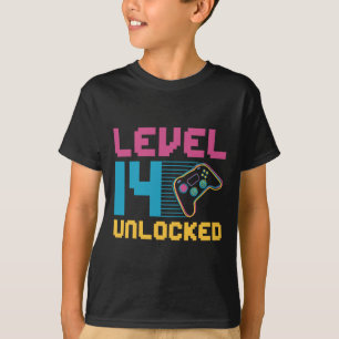Level 14 Unlocked Gaming Birthday T-Shirt