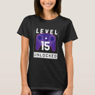 Level 15 Unlocked 15th Gamer Birthday 1 T-Shirt