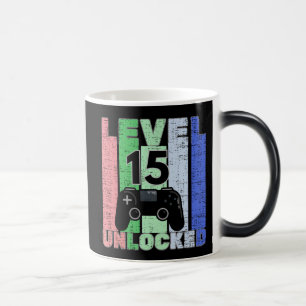 Level 15 Unlocked Game Lover Birthday Magic Mug