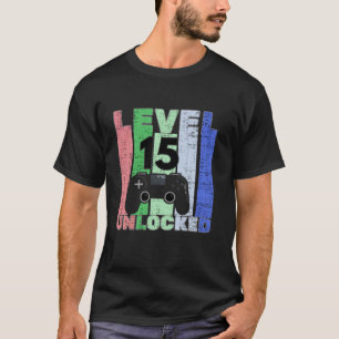 Level 15 Unlocked Game Lover Birthday T-Shirt