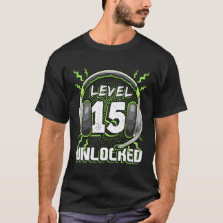 Level 15 Unlocked Video Game 15Th Pc Gaming T-Shirt
