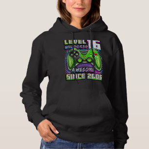 Level 16 Unlocked Awesome 2006 Video Game 16th Bir Hoodie