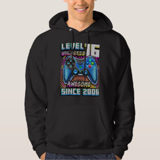 Level 16 Unlocked Awesome 2006 Video Game 16th Bir Hoodie