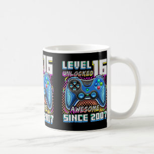 Level 16 Unlocked Awesome 2007 Video Game 16th Bir Coffee Mug