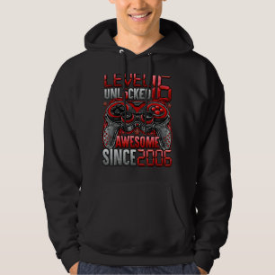 Level 16 Unlocked Awesome Since 2006 16th Birthday Hoodie