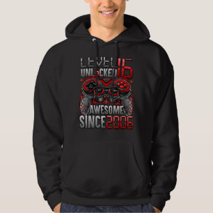 Level 16 Unlocked Awesome Since 2006 16th Birthday Hoodie