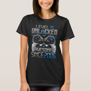 Level 16 Unlocked Awesome Since 2006 16th Birthday T-Shirt