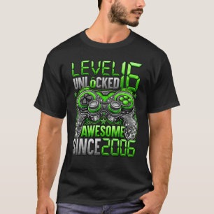 Level 16 Unlocked Awesome Since 2006 16th Birthday T-Shirt